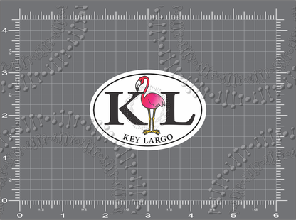 Key Largo, FL - KL Flamingo Decal