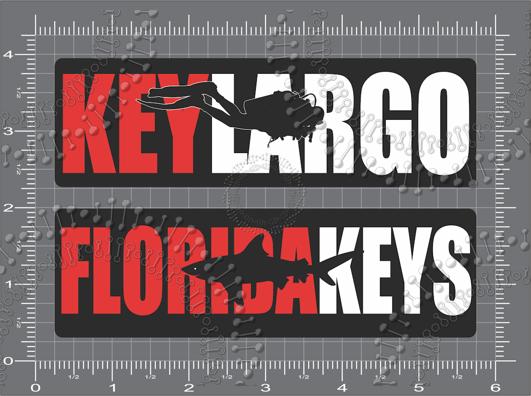 Key Largo, FL - Scuba Key Largo and Florida Keys Decal