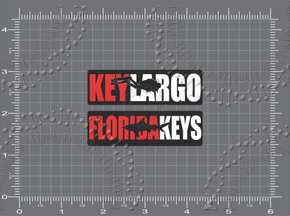 Key Largo, FL - Scuba Key Largo and Florida Keys Decal