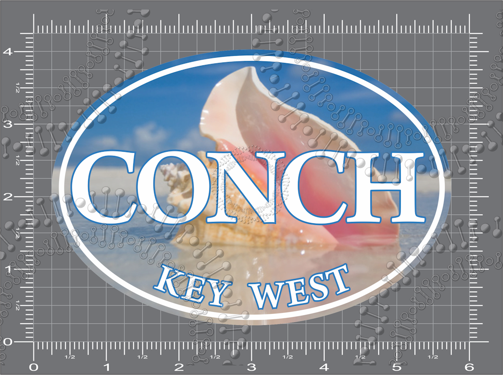 Key West, FL - Conch Decal