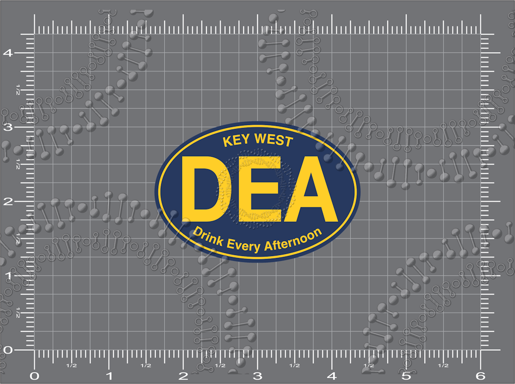Key West, FL - DEA Drink Every Afternoon Decal