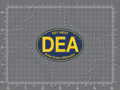 Key West, FL - DEA Drink Every Afternoon Decal