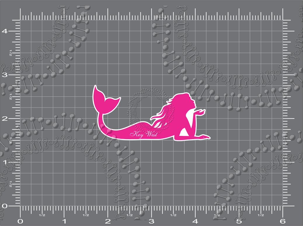 Key West, FL - Pink Lying Mermaid