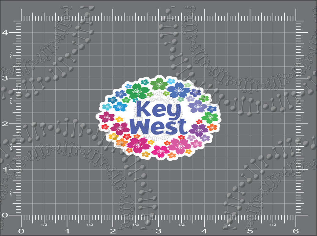 Key West, FL - Wreath Decal