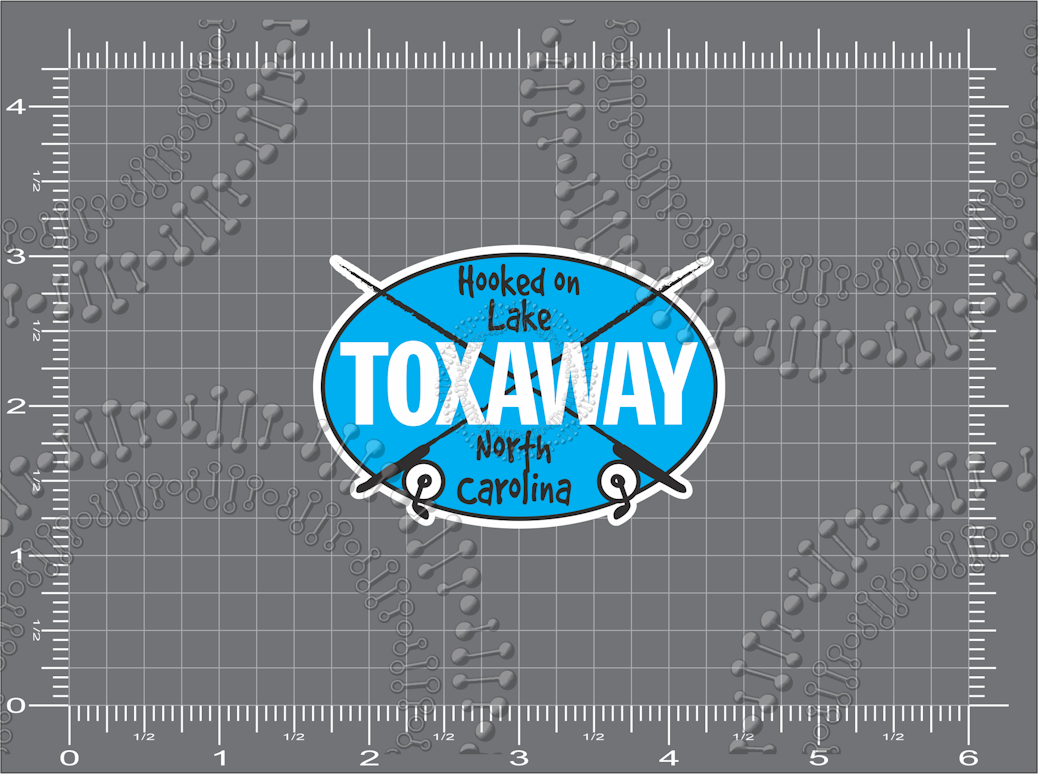 Lake Toxaway, NC - Hooked on Lake Toxaway Decal