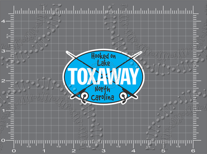 Lake Toxaway, NC - Hooked on Lake Toxaway Decal