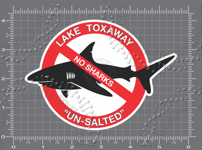 Lake Toxaway, NC - No Sharks Decal