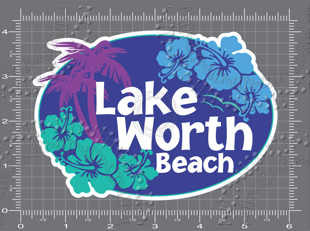 Lake Worth, FL - Aloha Blue Decal