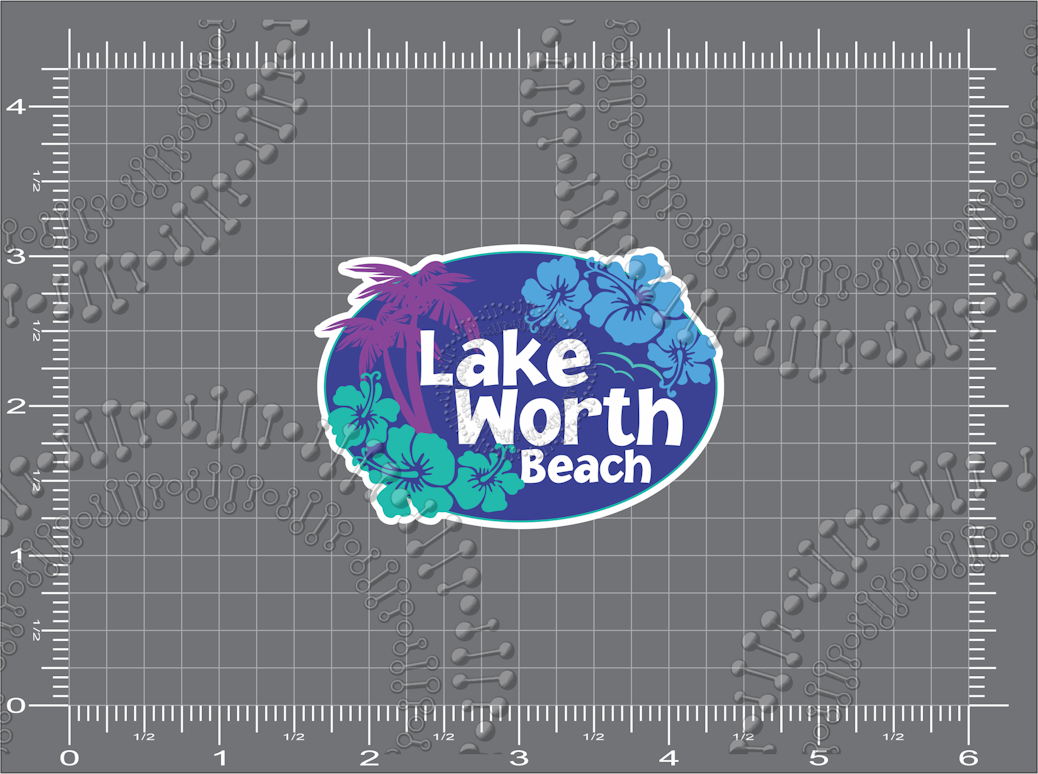 Lake Worth, FL - Aloha Blue Decal