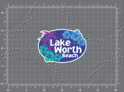 Lake Worth, FL - Aloha Blue Decal