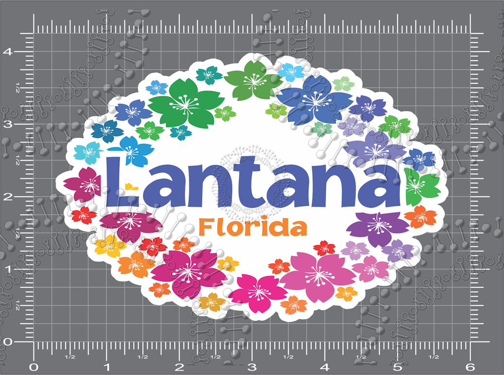 Lantana, FL - Wreath Decal
