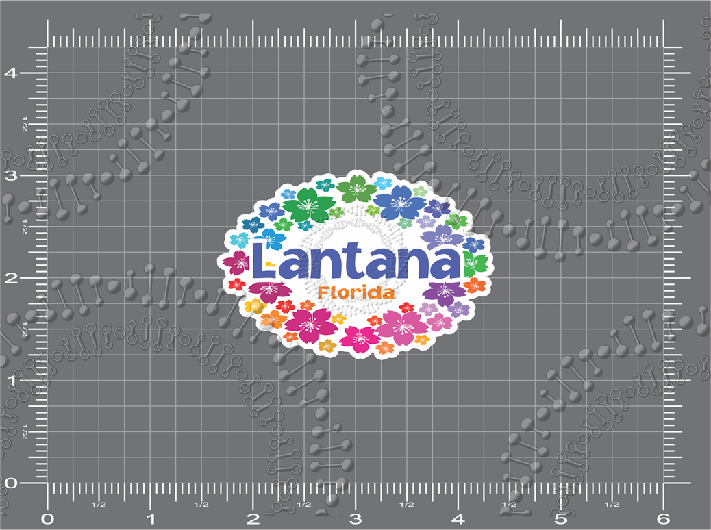 Lantana, FL - Wreath Decal