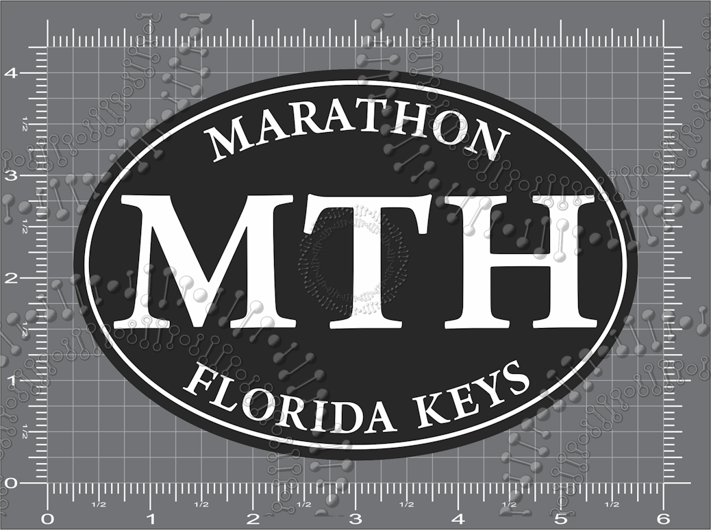 Marathon, FL - Black MTH Decal