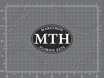 Marathon, FL - Black MTH Decal