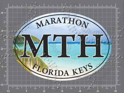 Marathon, FL - MTH Beach Decal