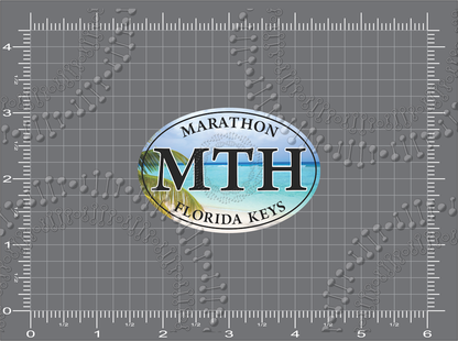 Marathon, FL - MTH Beach Decal
