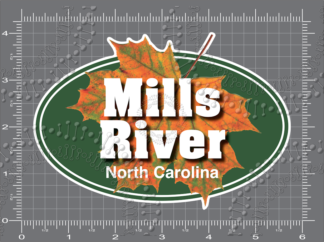 Mills River, NC - Maple Leaf Decal