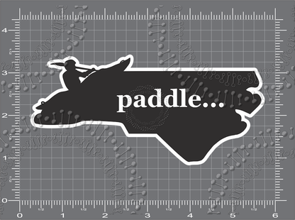 North Carolina - Black Paddle NC State Decal