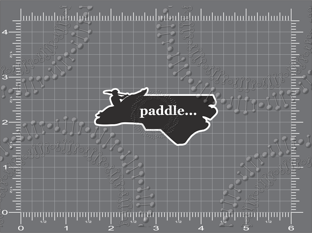 North Carolina - Black Paddle NC State Decal