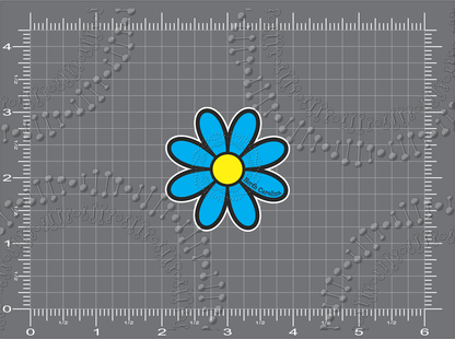 North Carolina - Cyan Daisy Decal