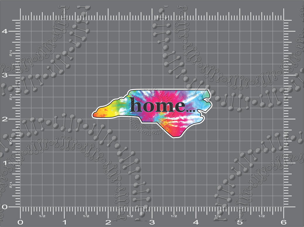 North Carolina - Home... NC State Tie Dye Decal