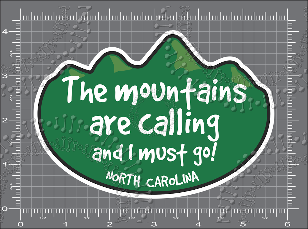 North Carolina - The Mountains are Calling Decal