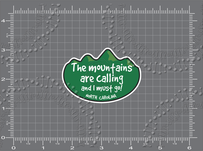 North Carolina - The Mountains are Calling Decal