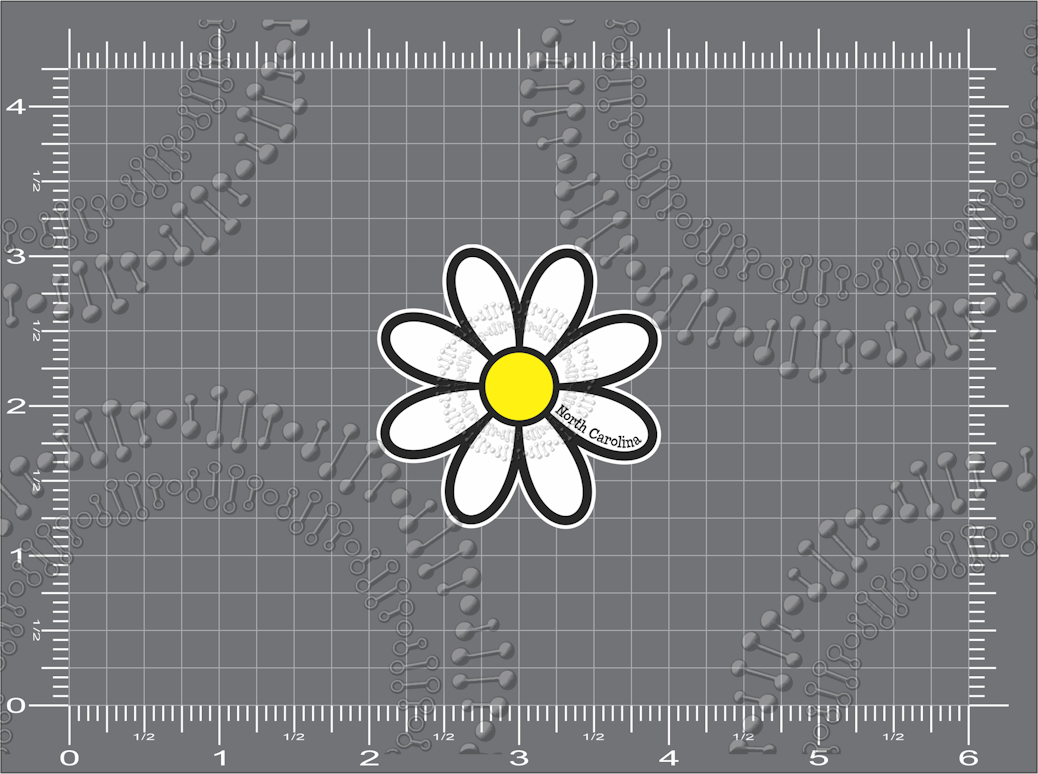 North Carolina - White Daisy Decal