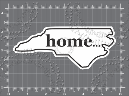 North Carolina - White Home Decal