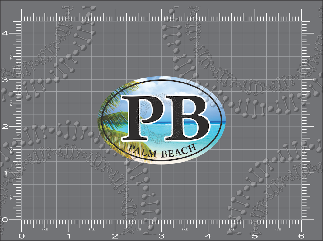 Palm Beach, FL - PB Beach Decal