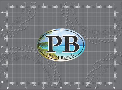 Palm Beach, FL - PB Beach Decal