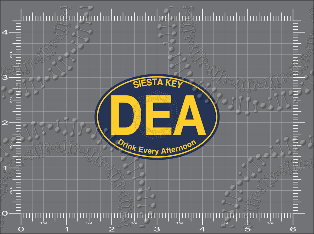 Siesta Key, FL - DEA Drink Every Afternoon Decal