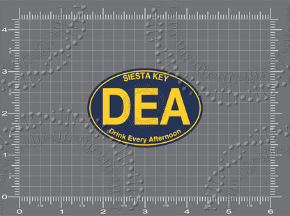 Siesta Key, FL - DEA Drink Every Afternoon Decal