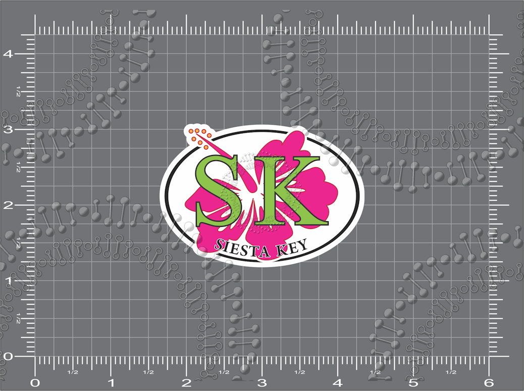 Siesta Key, FL - SK Hibiscus Decal