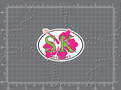 Siesta Key, FL - SK Hibiscus Decal