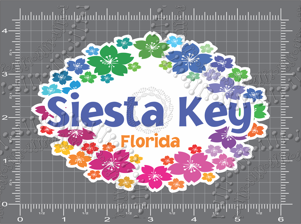 Siesta, Key, FL - Wreath Decal