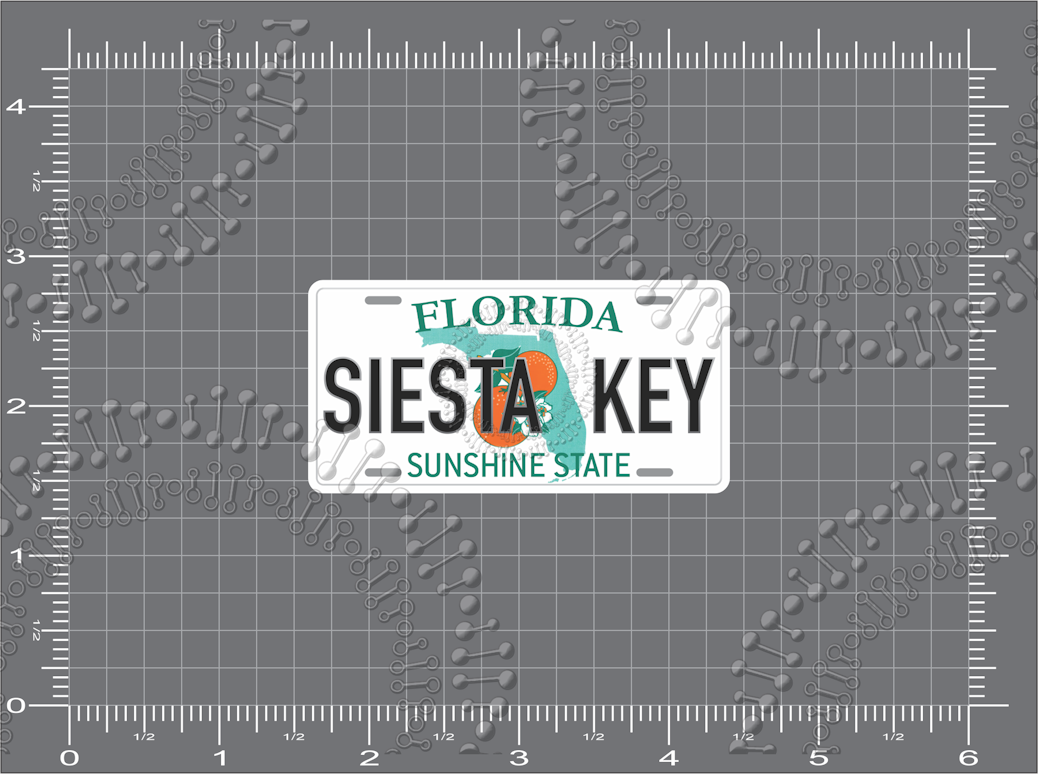Siesta Keys, FL - License Plate Decal