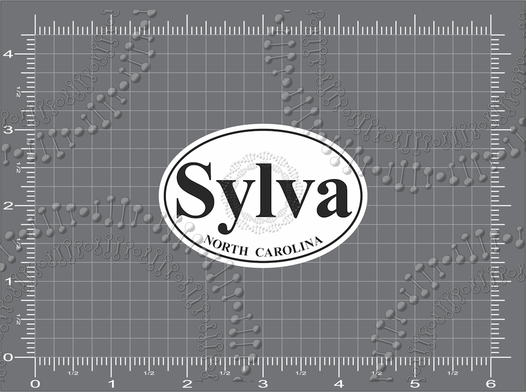 Sylva, NC - White Oval Decal