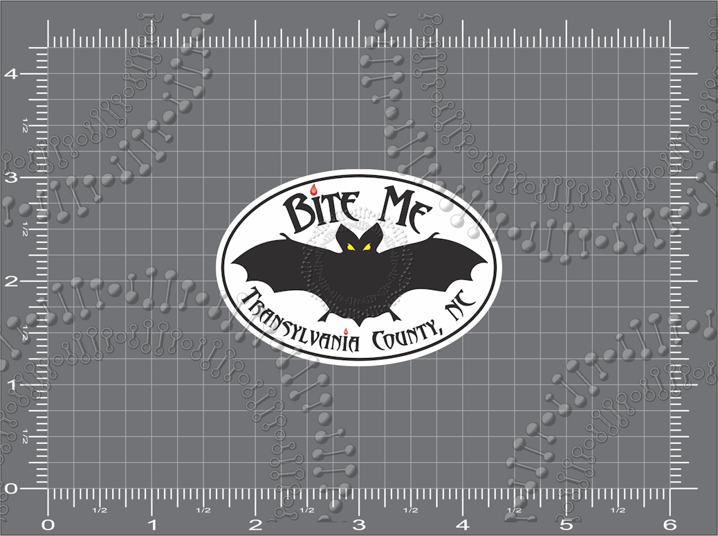 Transylvania County, NC - Bat Bite Me Decal
