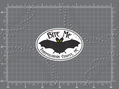 Transylvania County, NC - Bat Bite Me Decal